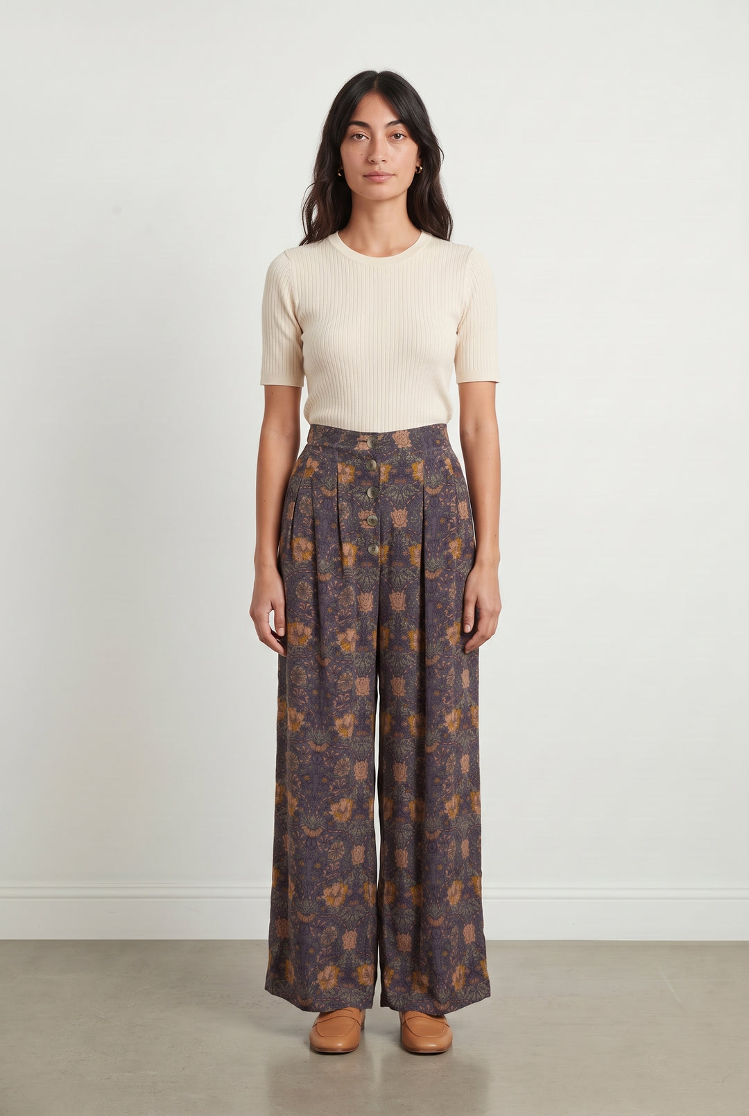 Pantalon Large Violet et Orange - Taille XS/34 de la marque Louise Misha | PARAD116900 - Vendu par Paradigme - Image 1