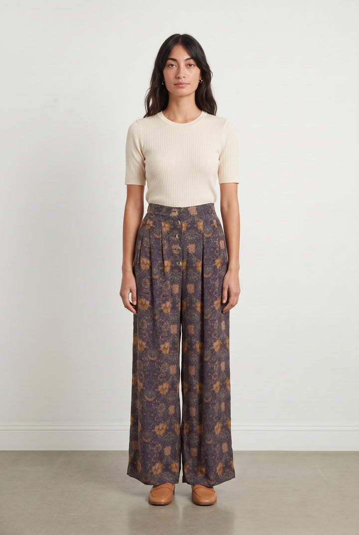 Pantalon Large Violet et Orange - Taille XS/34 de la marque Louise Misha | PARAD116900 - Vendu par Paradigme - Image 1