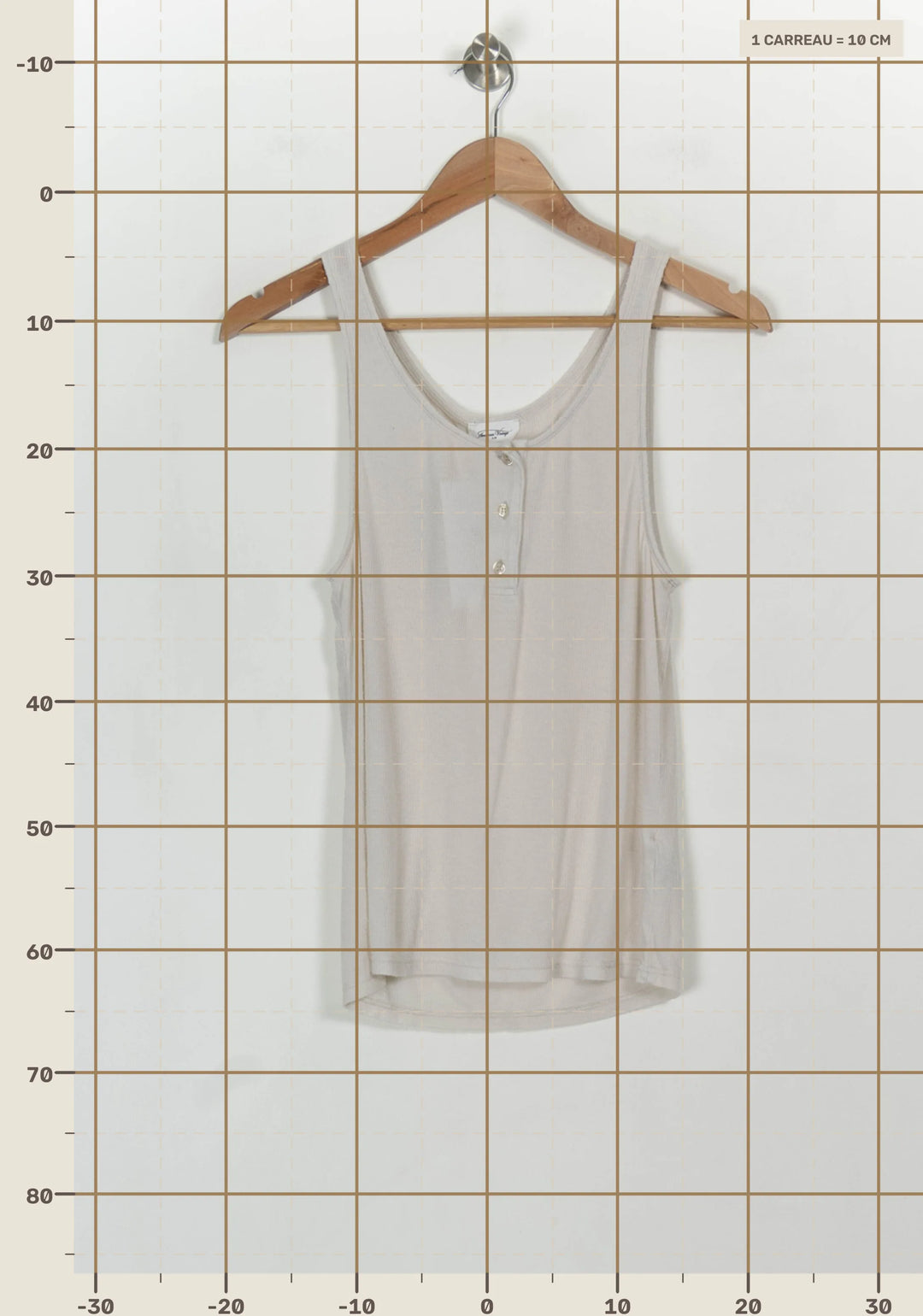 Débardeur Blanc - Taille L/40 de la marque American Vintage | PARAD116904 - Vendu par Paradigme - Image 4