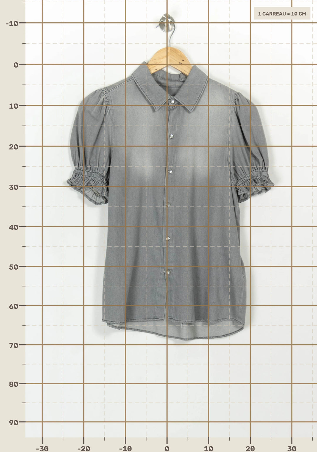 Chemisier Gris - Taille S/36 de la marque ba&amp;sh | PARAD116908 - Vendu par Paradigme - Image 4