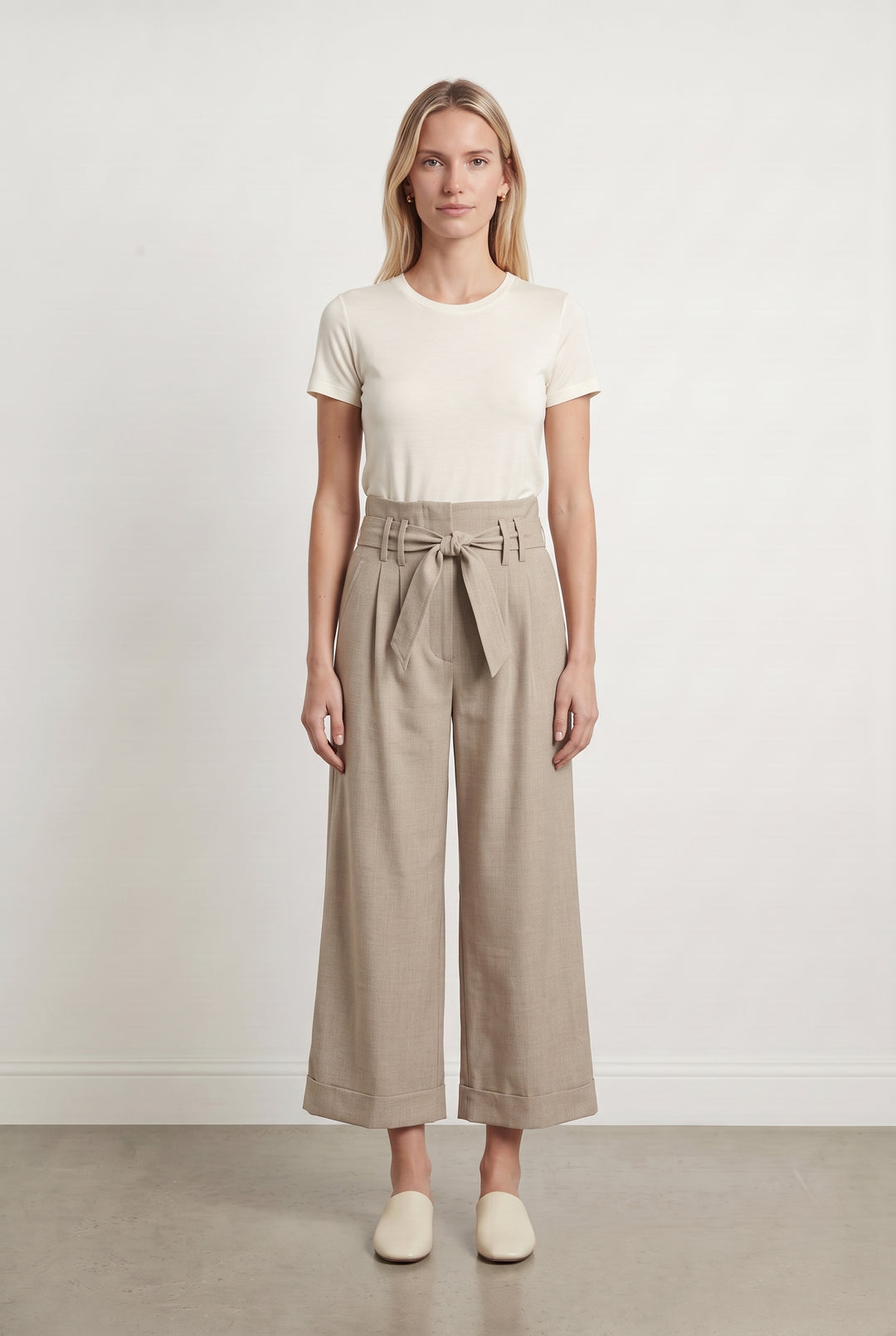 Pantalon Large Beige - Taille S/36 de la marque La Fée Maraboutée | PARAD116917 - Vendu par Paradigme - Image 1