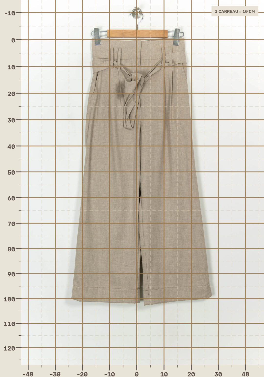 Pantalon Large Beige - Taille S/36 de la marque La Fée Maraboutée | PARAD116917 - Vendu par Paradigme - Image 4