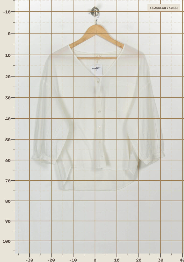 Blouse Blanche - Taille M/38 de la marque Des petits hauts | PARAD116923 - Vendu par Paradigme - Image 4
