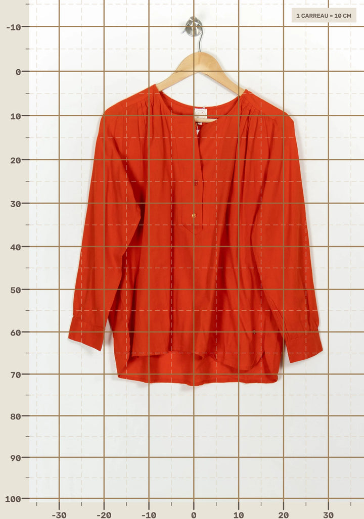 Blouse Orange - Taille M/38 de la marque Des petits hauts | PARAD116925 - Vendu par Paradigme - Image 4