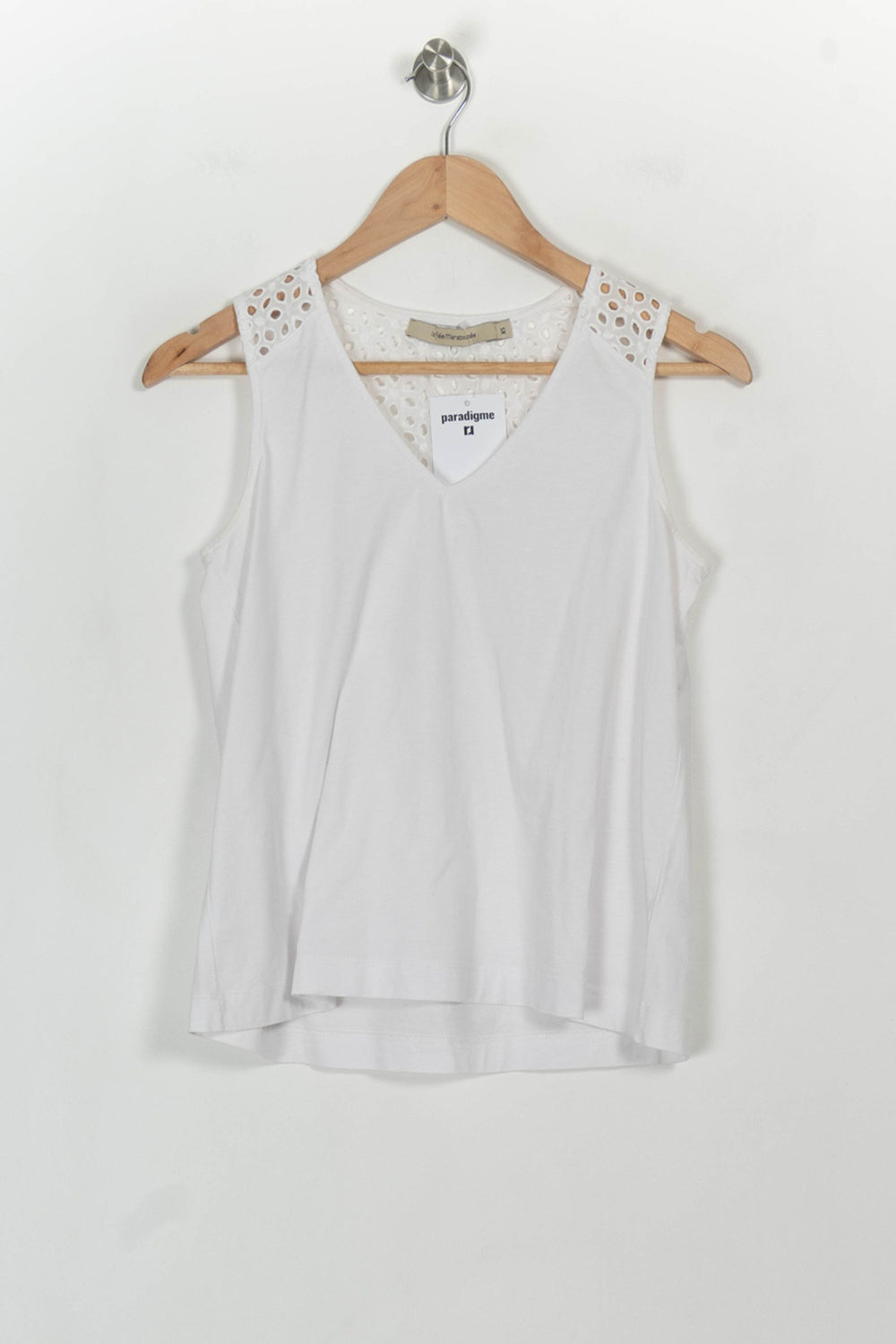 Débardeur Blanc - Taille XS/34 de la marque La Fée Maraboutée | PARAD116931 - Vendu par Paradigme - Image 2