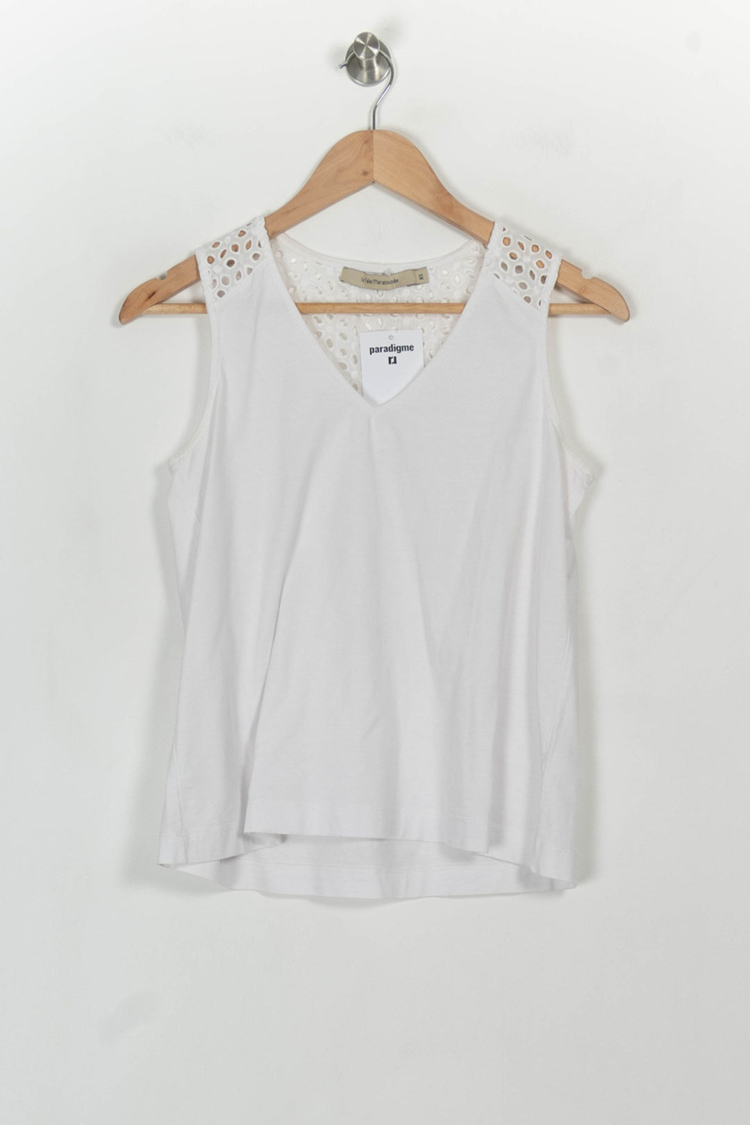 Débardeur Blanc - Taille XS/34 de la marque La Fée Maraboutée | PARAD116931 - Vendu par Paradigme - Image 2