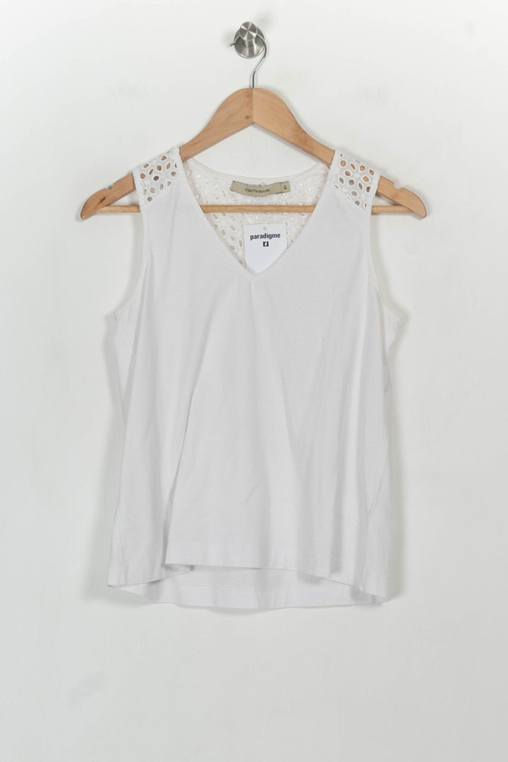 Débardeur Blanc - Taille XS/34 de la marque La Fée Maraboutée | PARAD116931 - Vendu par Paradigme - Image 2