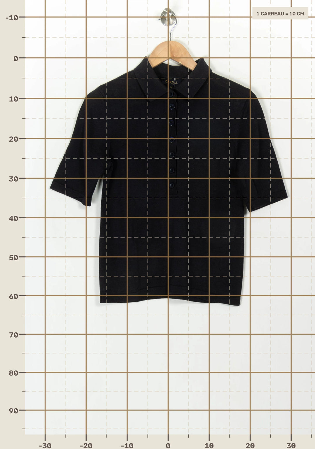 Polo Bleu - Taille M/38 de la marque Caroll | PARAD116932 - Vendu par Paradigme - Image 4
