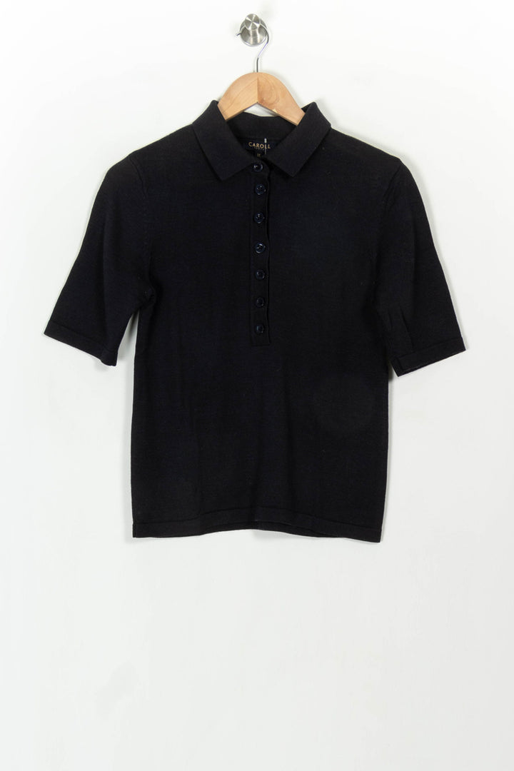Polo Bleu - Taille M/38 de la marque Caroll | PARAD116932 - Vendu par Paradigme - Image 2