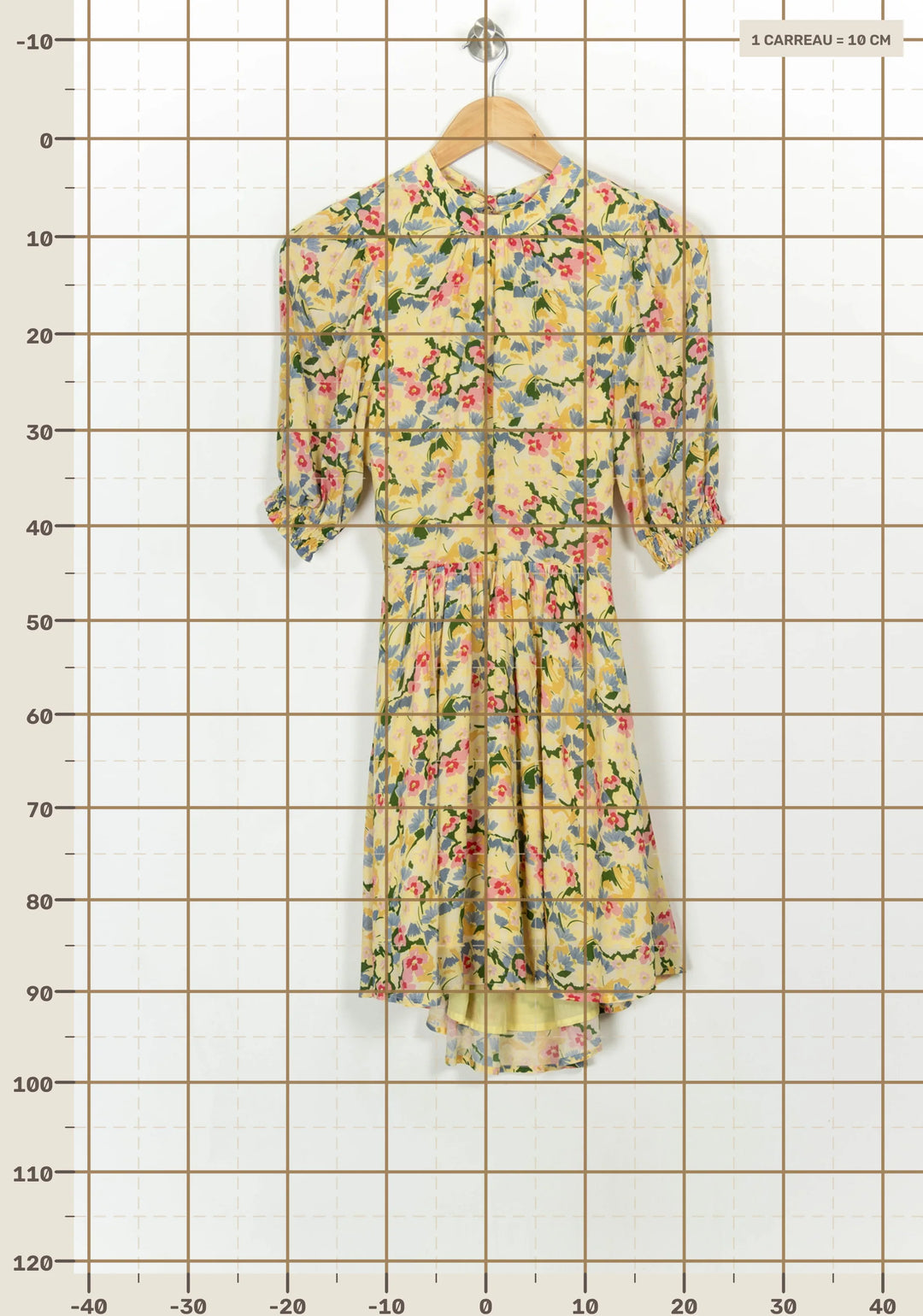 Robe Fleurie Jaune et Rose - Taille S/36 de la marque Petite Mendigote | PARAD116933 - Vendu par Paradigme - Image 4