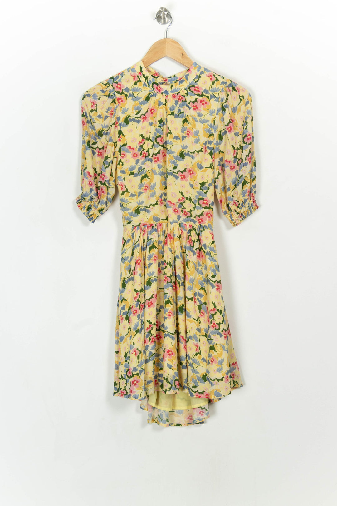 Robe Fleurie Jaune et Rose - Taille S/36 de la marque Petite Mendigote | PARAD116933 - Vendu par Paradigme - Image 2