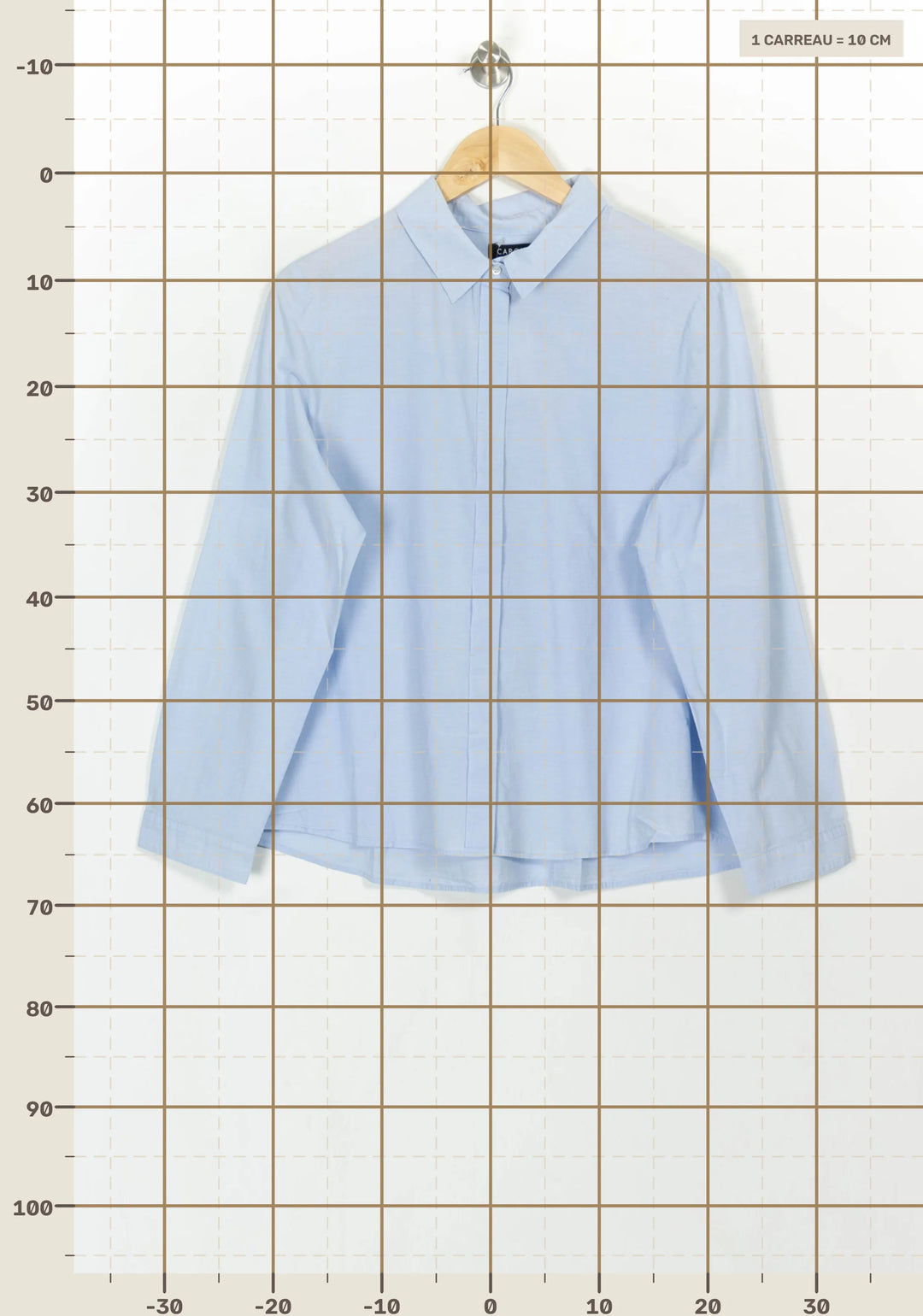 Chemise Bleue - Taille XXXL/46 de la marque Caroll | PARAD116935 - Vendu par Paradigme - Image 4