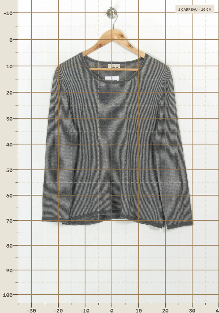 Pull Gris - Taille XXXL/46 de la marque Rodier | PARAD116937 - Vendu par Paradigme - Image 4