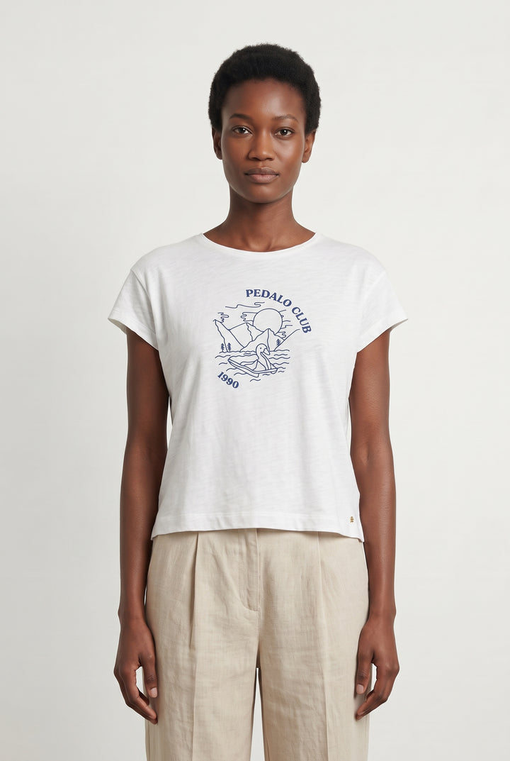 Tee-shirt Blanc et Bleu - Taille S/36 de la marque Des petits hauts | PARAD116940 - Vendu par Paradigme - Image 1
