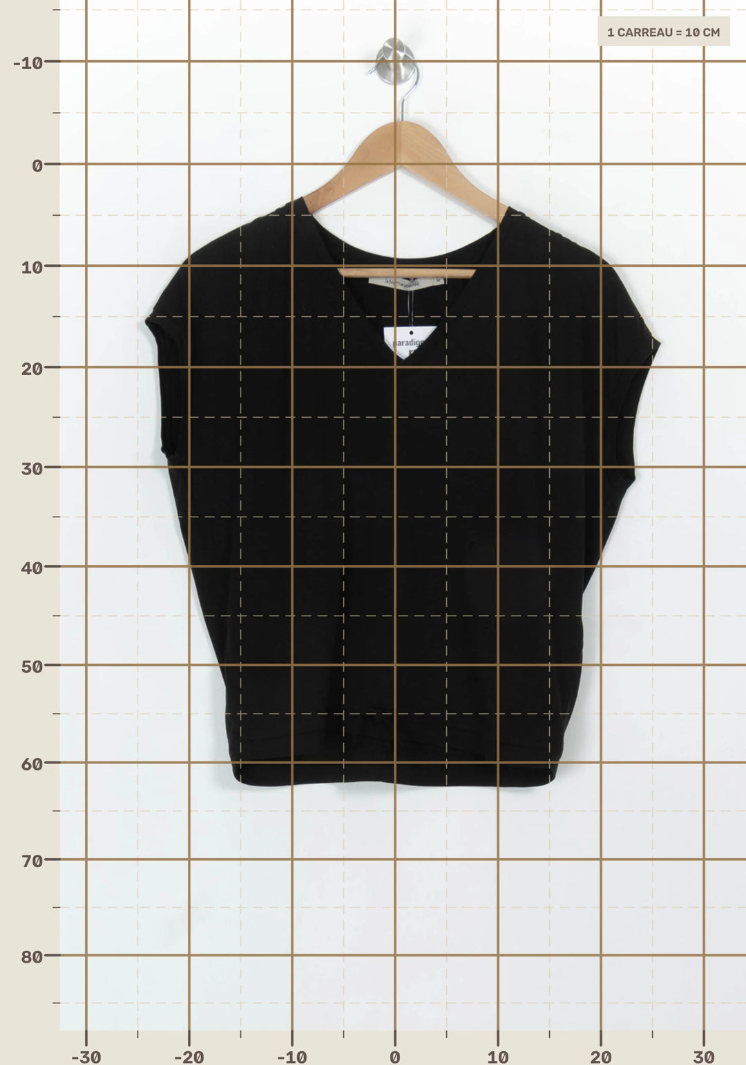 Tee-shirt Noir - Taille XS/34 de la marque La Fée Maraboutée | PARAD116942 - Vendu par Paradigme - Image 4