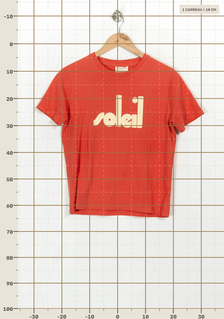 Tee-shirt Rouge - Taille S/36 de la marque Sézane | PARAD116943 - Vendu par Paradigme - Image 4