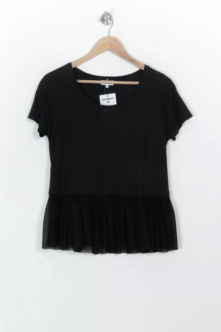 Tee-shirt Noir - Taille M/38 de la marque Claudie Pierlot | PARAD116945 - Vendu par Paradigme - Image 2