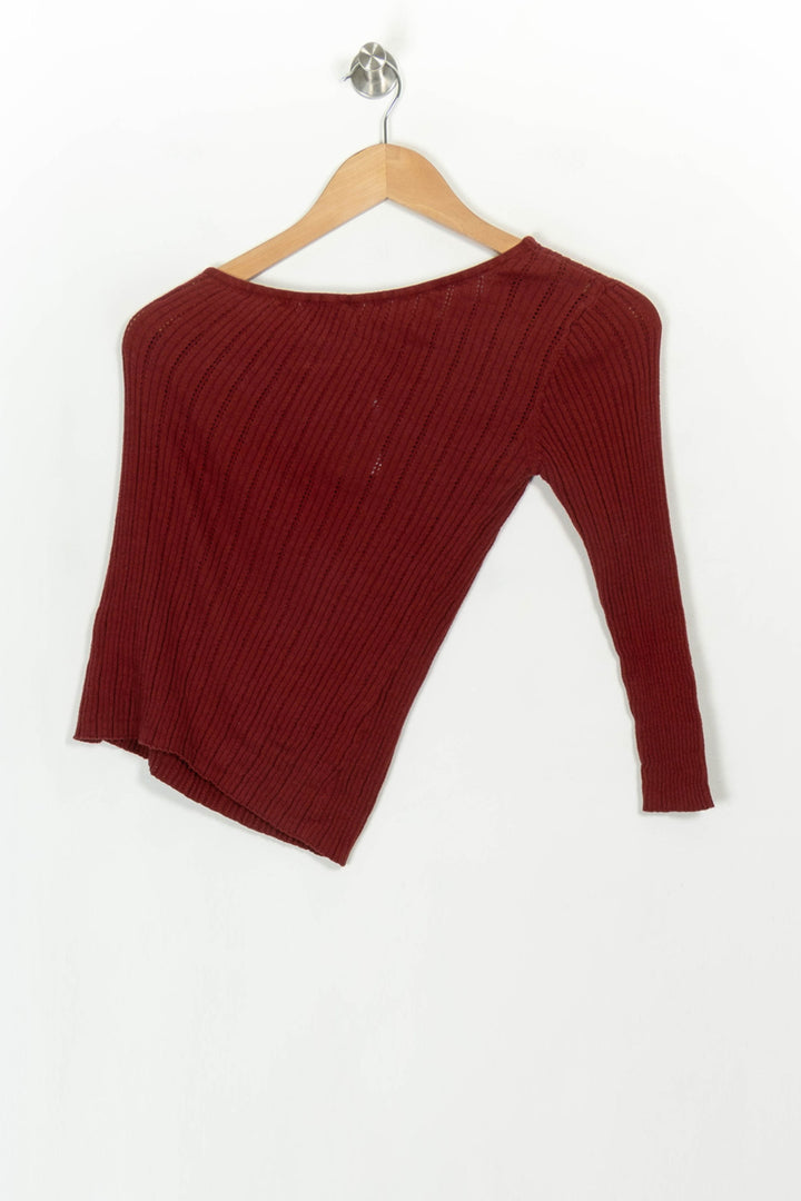 Pull Bordeaux - Taille M/38 de la marque Petite Mendigote | PARAD116947 - Vendu par Paradigme - Image 5
