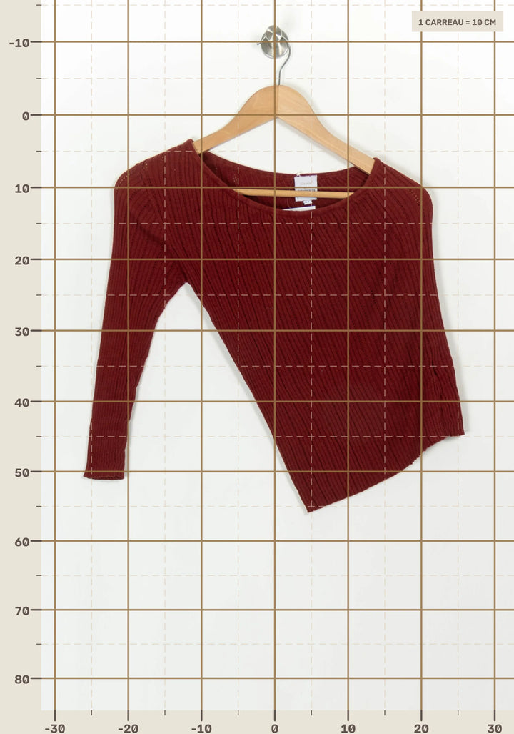 Pull Bordeaux - Taille M/38 de la marque Petite Mendigote | PARAD116947 - Vendu par Paradigme - Image 4