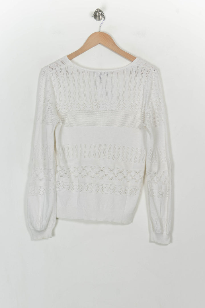 Pull Blanc - Taille S/36 de la marque Caroll | PARAD116948 - Vendu par Paradigme - Image 5