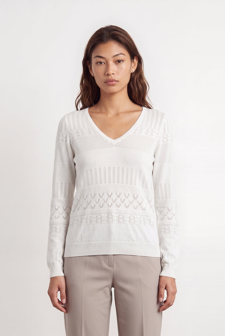 Pull Blanc - Taille S/36 de la marque Caroll | PARAD116948 - Vendu par Paradigme - Image 1