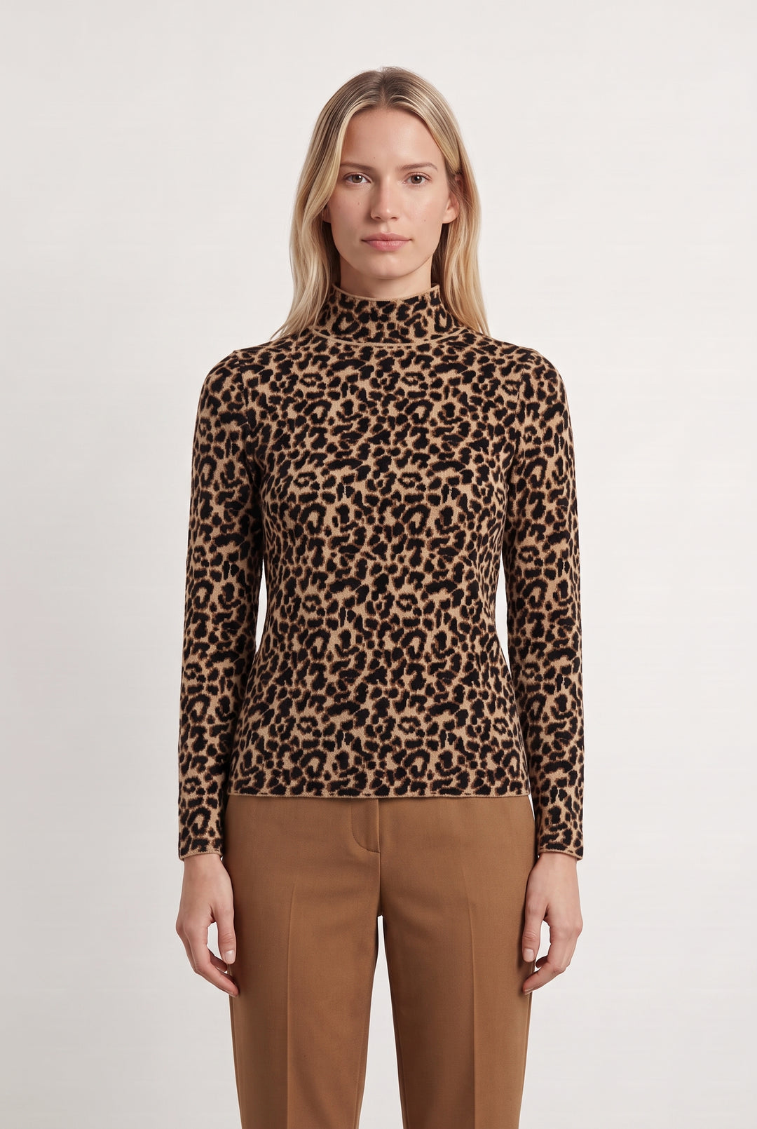 Sous-pull Léopard Beige et Noir - Taille M/38 de la marque Petite Mendigote | PARAD116949 - Vendu par Paradigme - Image 1