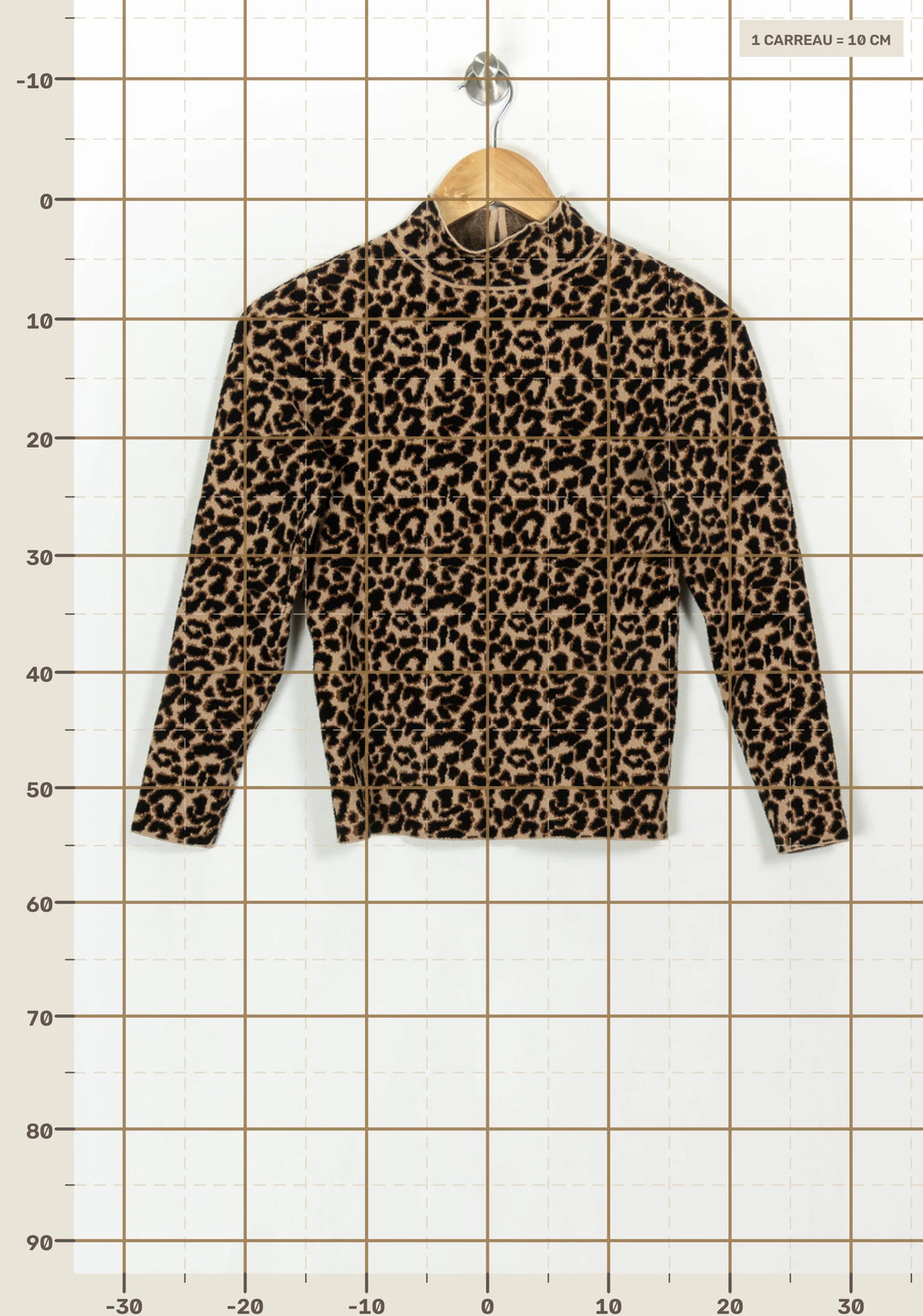 Sous-pull Léopard Beige et Noir - Taille M/38 de la marque Petite Mendigote | PARAD116949 - Vendu par Paradigme - Image 4