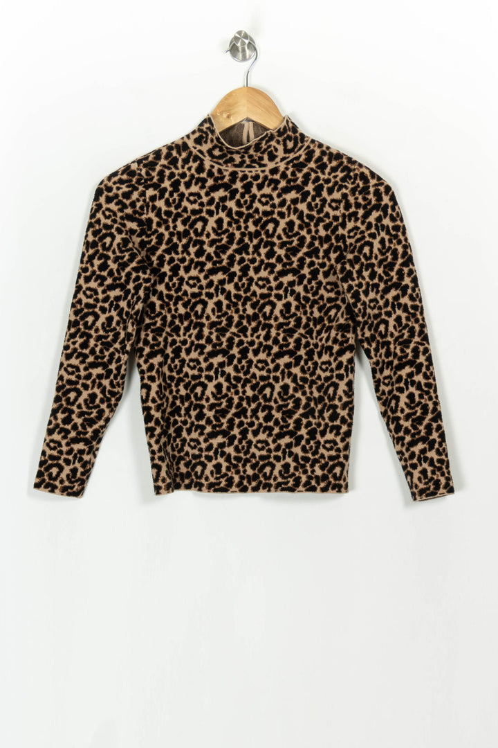 Sous-pull Léopard Beige et Noir - Taille M/38 de la marque Petite Mendigote | PARAD116949 - Vendu par Paradigme - Image 2