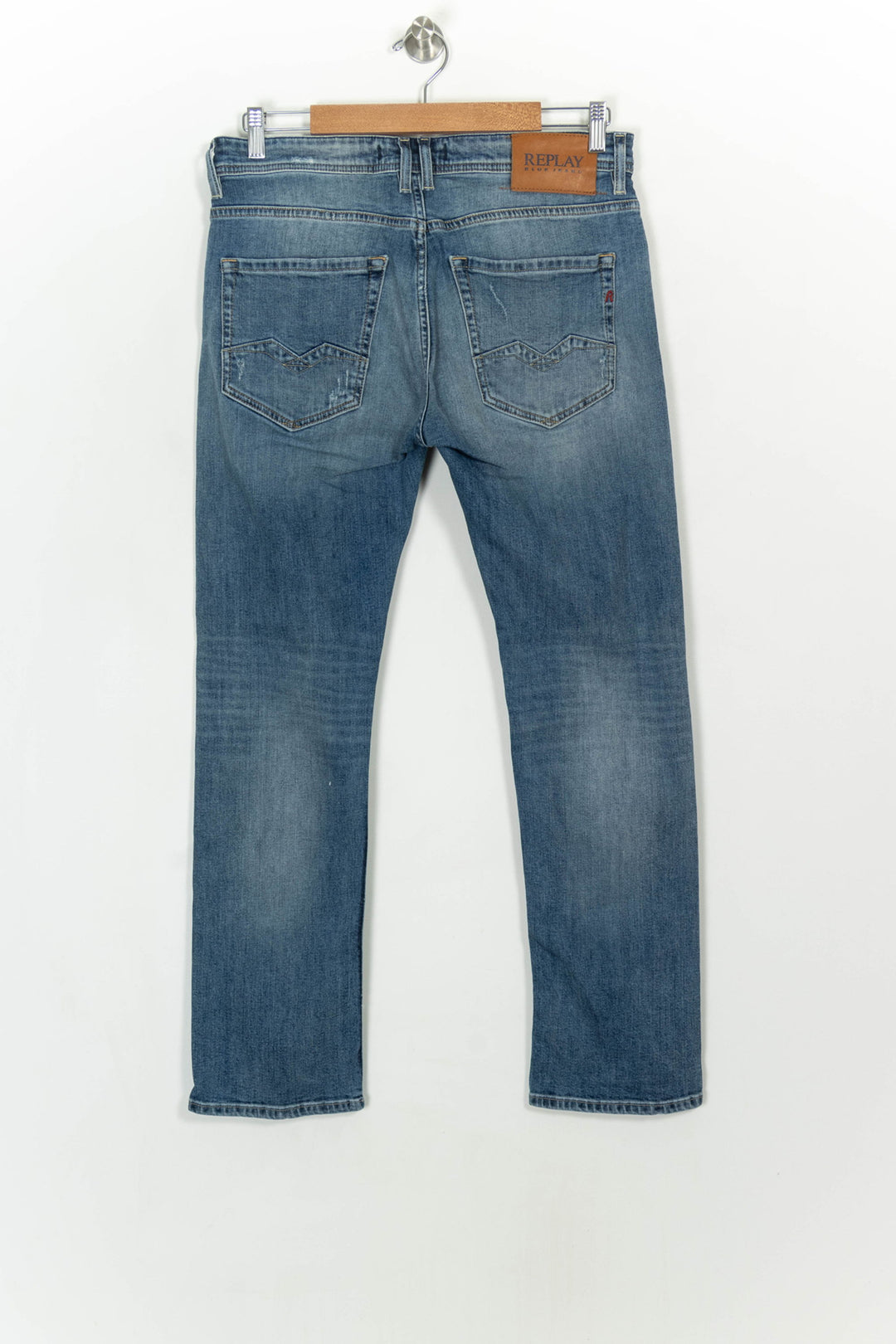 Jean Délavé Bleu - Taille L/40 de la marque Replay | PARAD116956 - Vendu par Paradigme - Image 5