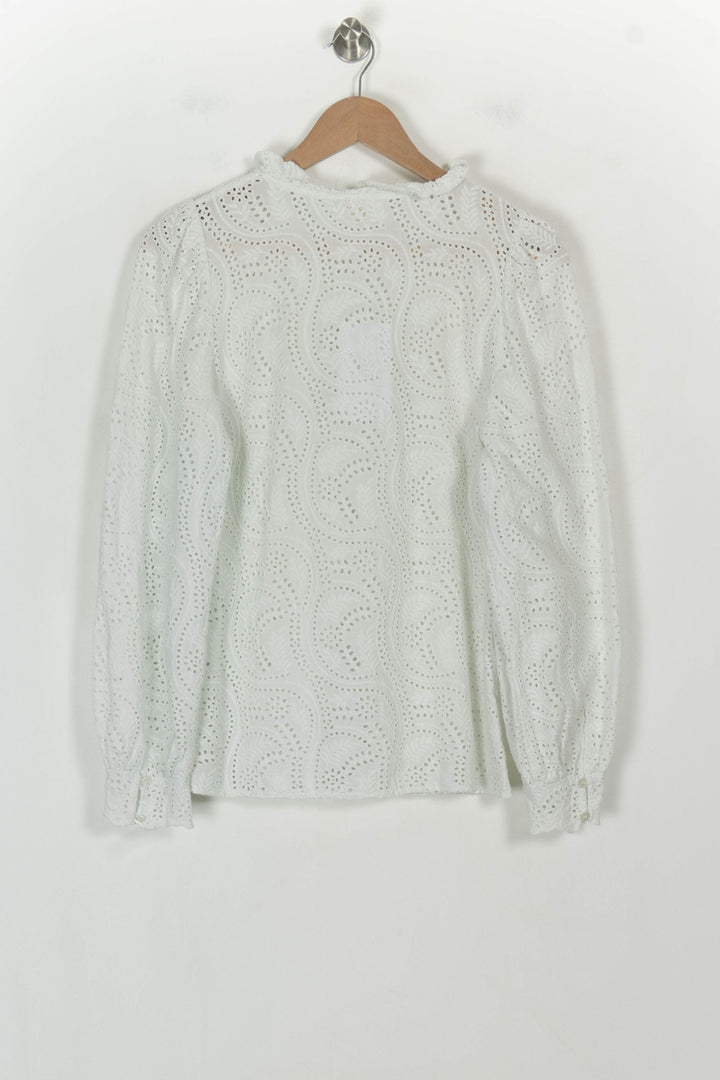 Blouse Brodée Blanche - Taille M/38 de la marque Petite Mendigote | PARAD116960 - Vendu par Paradigme - Image 5