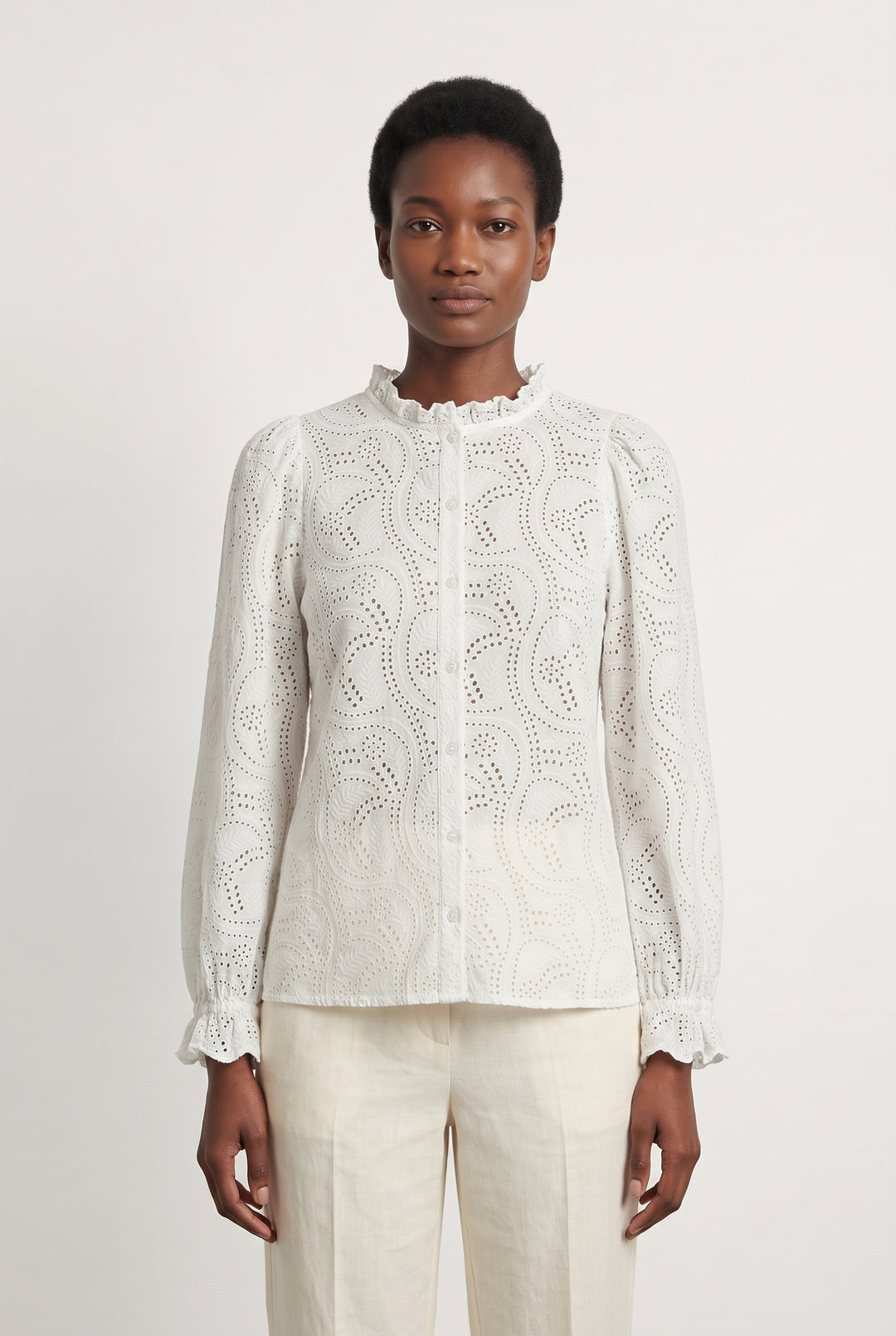 Blouse Brodée Blanche - Taille M/38 de la marque Petite Mendigote | PARAD116960 - Vendu par Paradigme - Image 1