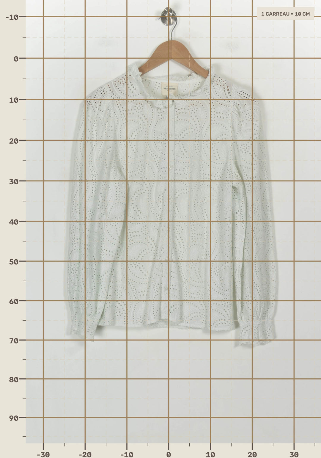Blouse Brodée Blanche - Taille M/38 de la marque Petite Mendigote | PARAD116960 - Vendu par Paradigme - Image 4