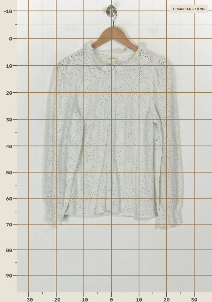 Blouse Brodée Blanche - Taille M/38 de la marque Petite Mendigote | PARAD116960 - Vendu par Paradigme - Image 4