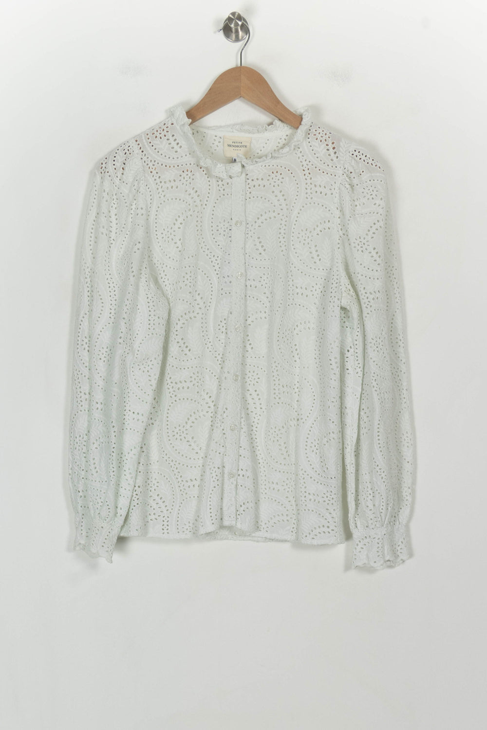 Blouse Brodée Blanche - Taille M/38 de la marque Petite Mendigote | PARAD116960 - Vendu par Paradigme - Image 2