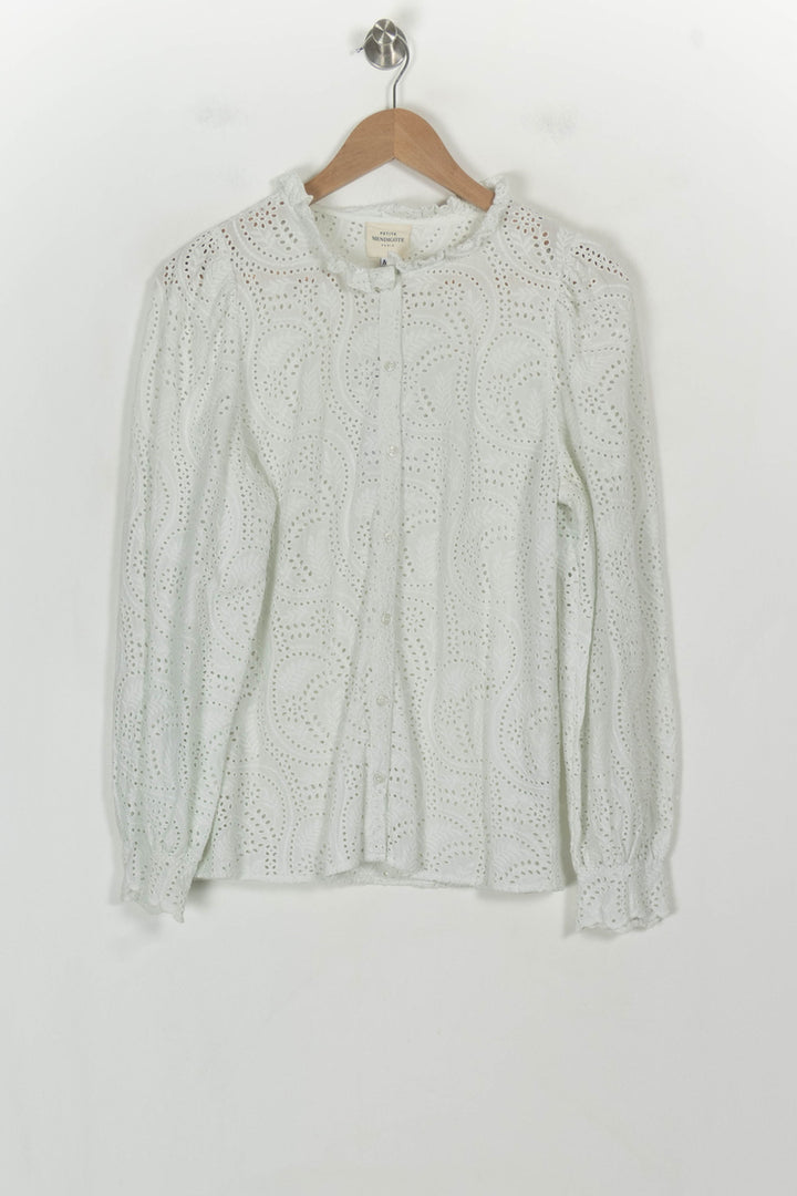 Blouse Brodée Blanche - Taille M/38 de la marque Petite Mendigote | PARAD116960 - Vendu par Paradigme - Image 2
