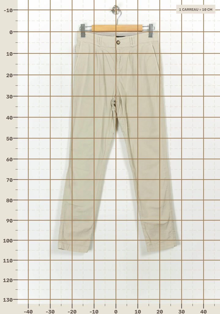 Pantalon Chino Beige - Taille M/38 de la marque Maison 123 | PARAD116961 - Vendu par Paradigme - Image 4