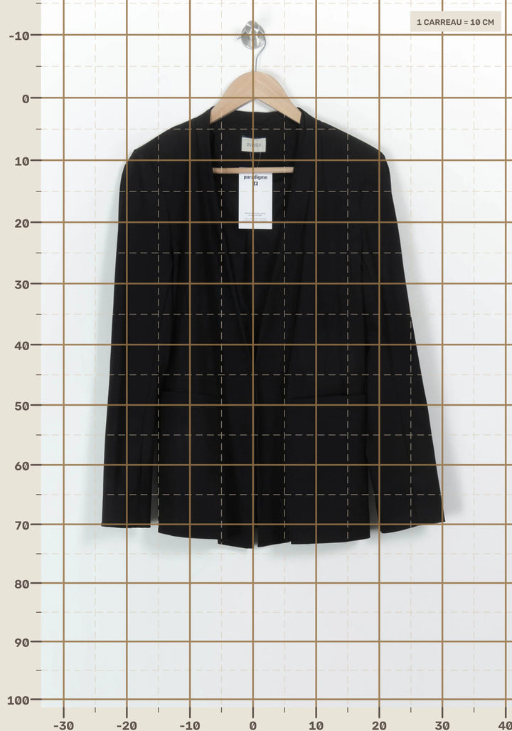 Blazer Noir - Taille L/40 de la marque Indies | PARAD116966 - Vendu par Paradigme - Image 4
