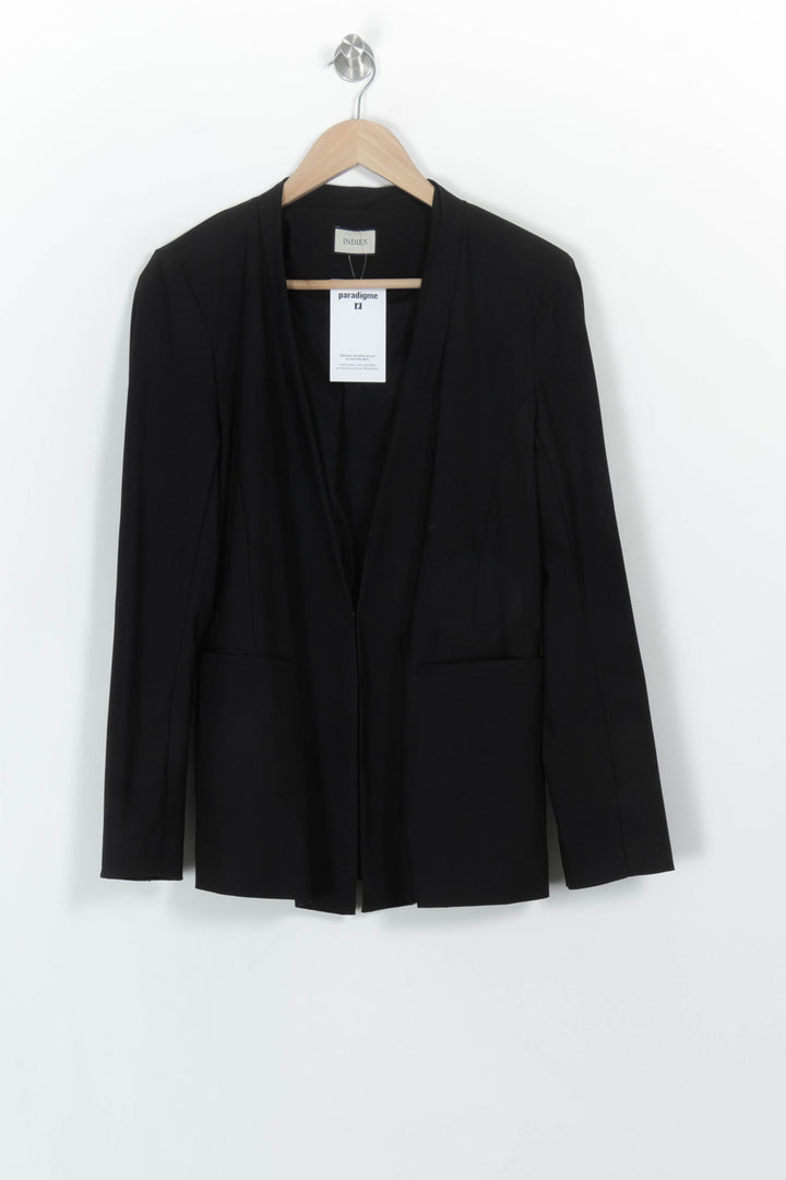 Blazer Noir - Taille L/40 de la marque Indies | PARAD116966 - Vendu par Paradigme - Image 2