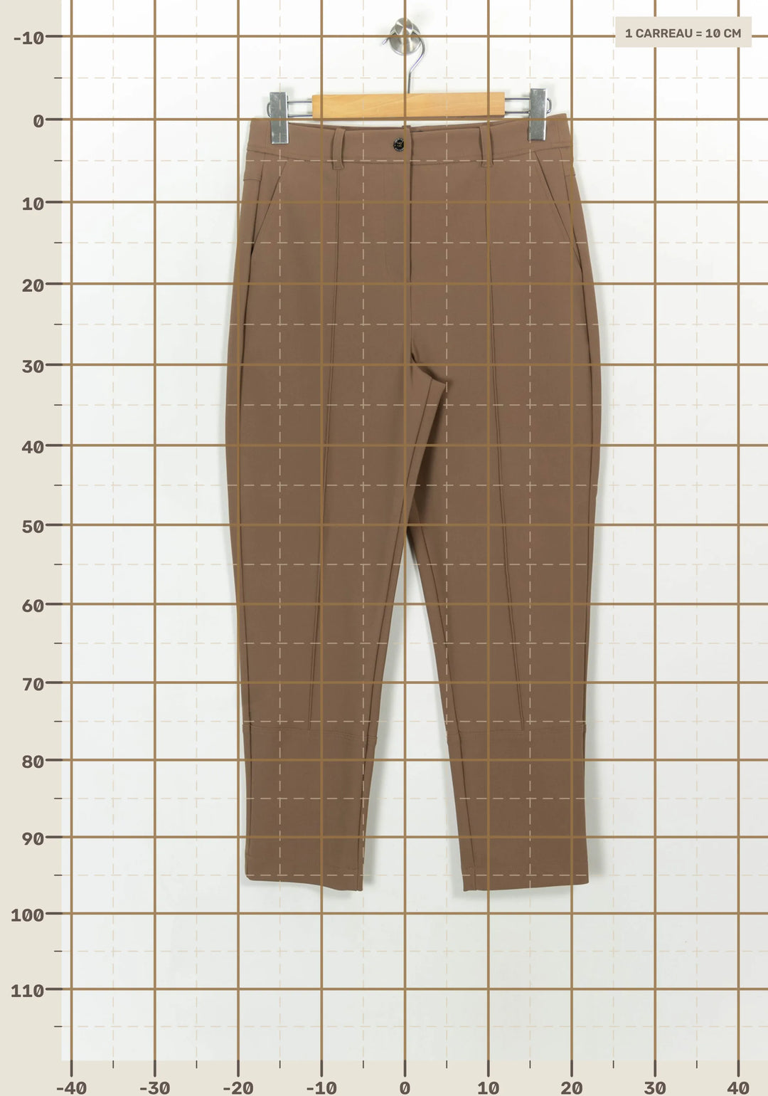 Pantalon Marron - Taille L/40 de la marque Indies | PARAD116967 - Vendu par Paradigme - Image 4