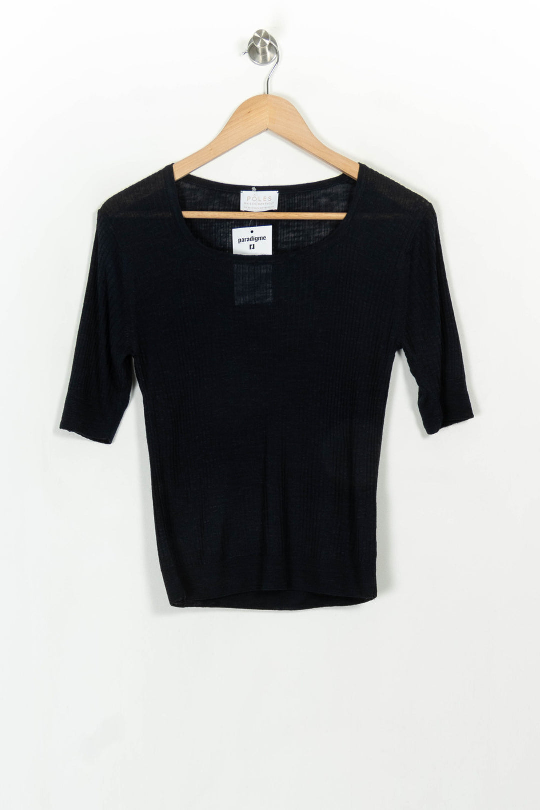 Pull Col Rond Noir - Taille M/38 de la marque Maison Montagut | PARAD116970 - Vendu par Paradigme - Image 2