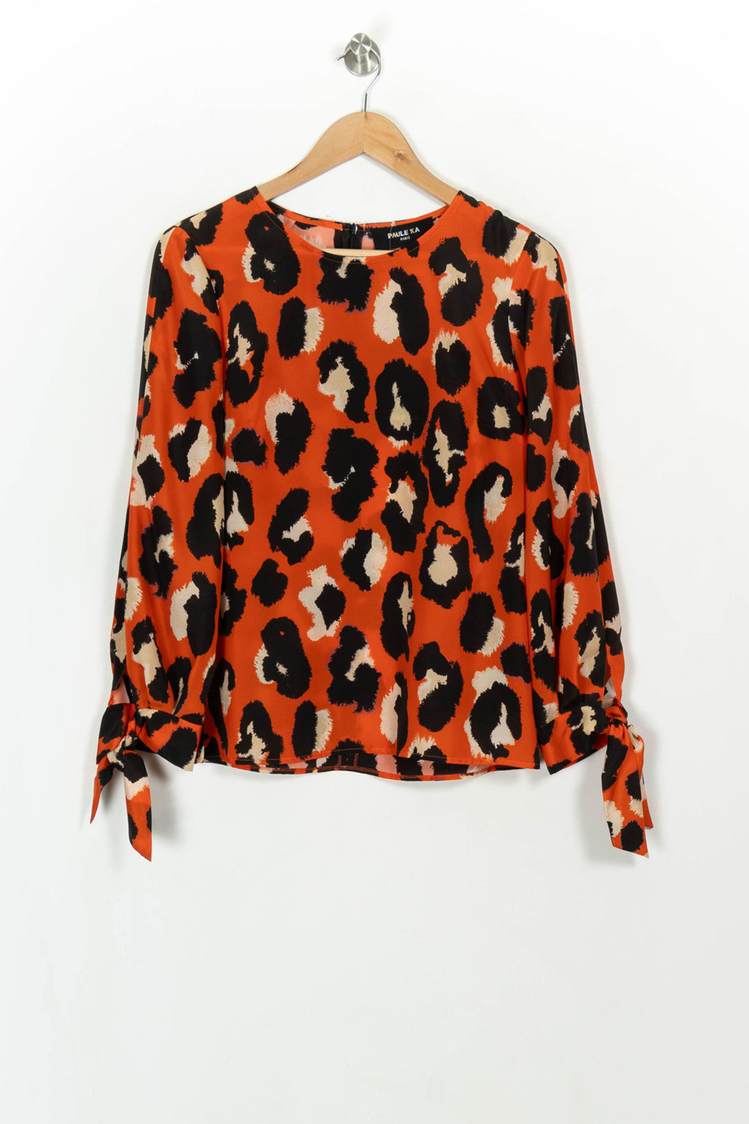 Blouse Orange et Noire - Taille L/40 de la marque Paule Ka | PARAD116972 - Vendu par Paradigme - Image 2