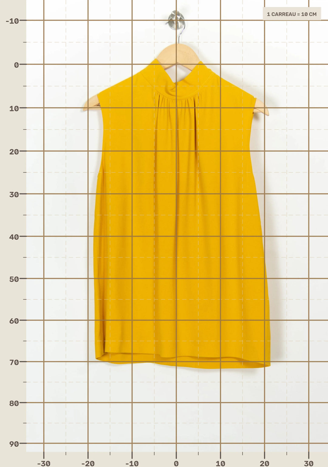 Blouse Sans Manches Jaune - Taille L/40 de la marque Joseph | PARAD116973 - Vendu par Paradigme - Image 4