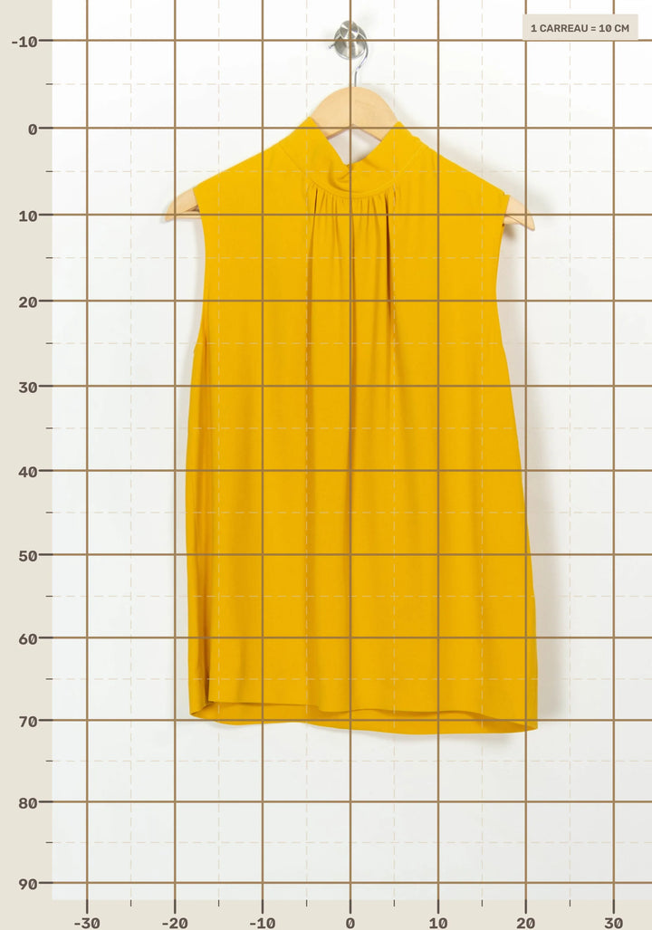 Blouse Sans Manches Jaune - Taille L/40 de la marque Joseph | PARAD116973 - Vendu par Paradigme - Image 4
