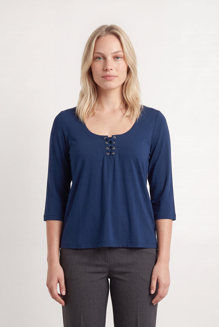 Blouse Bleu - Taille L/40 de la marque Indies | PARAD116974 - Vendu par Paradigme - Image 1