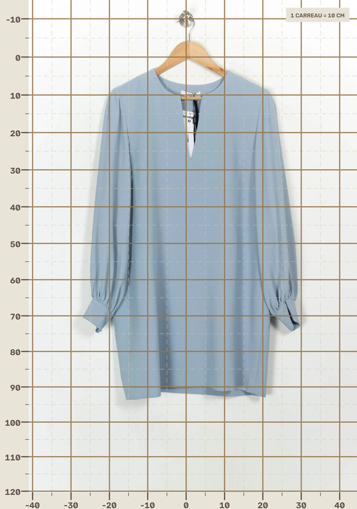 Robe Droite Bleue - Taille L/40 de la marque ZAPA | PARAD116975 - Vendu par Paradigme - Image 4