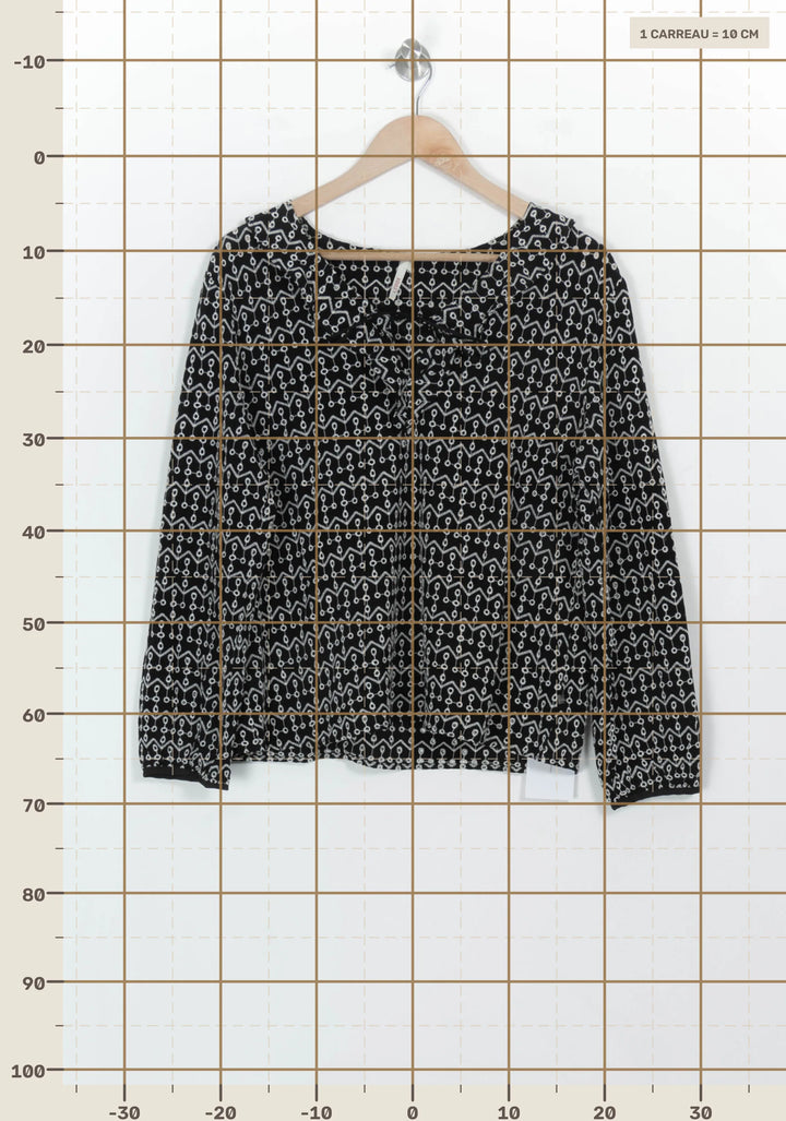 Blouse Noire et Blanche - Taille XL/42 de la marque I.Code | PARAD116978 - Vendu par Paradigme - Image 4
