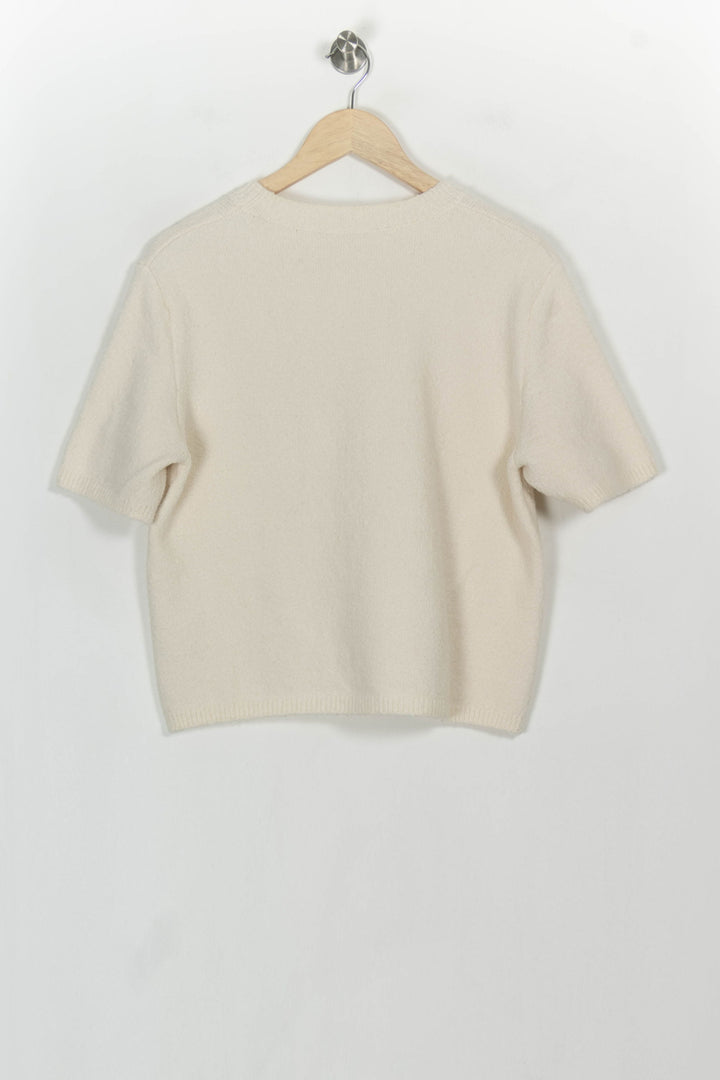 Pull Manches Courtes Beige - Taille M/38 de la marque Maison Montagut | PARAD116981 - Vendu par Paradigme - Image 5