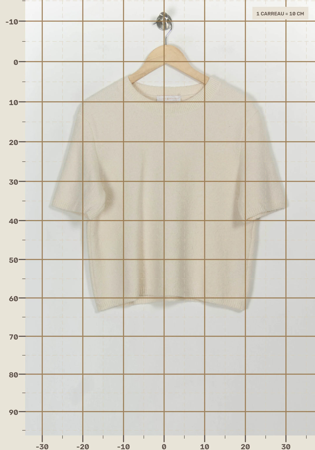 Pull Manches Courtes Beige - Taille M/38 de la marque Maison Montagut | PARAD116981 - Vendu par Paradigme - Image 4