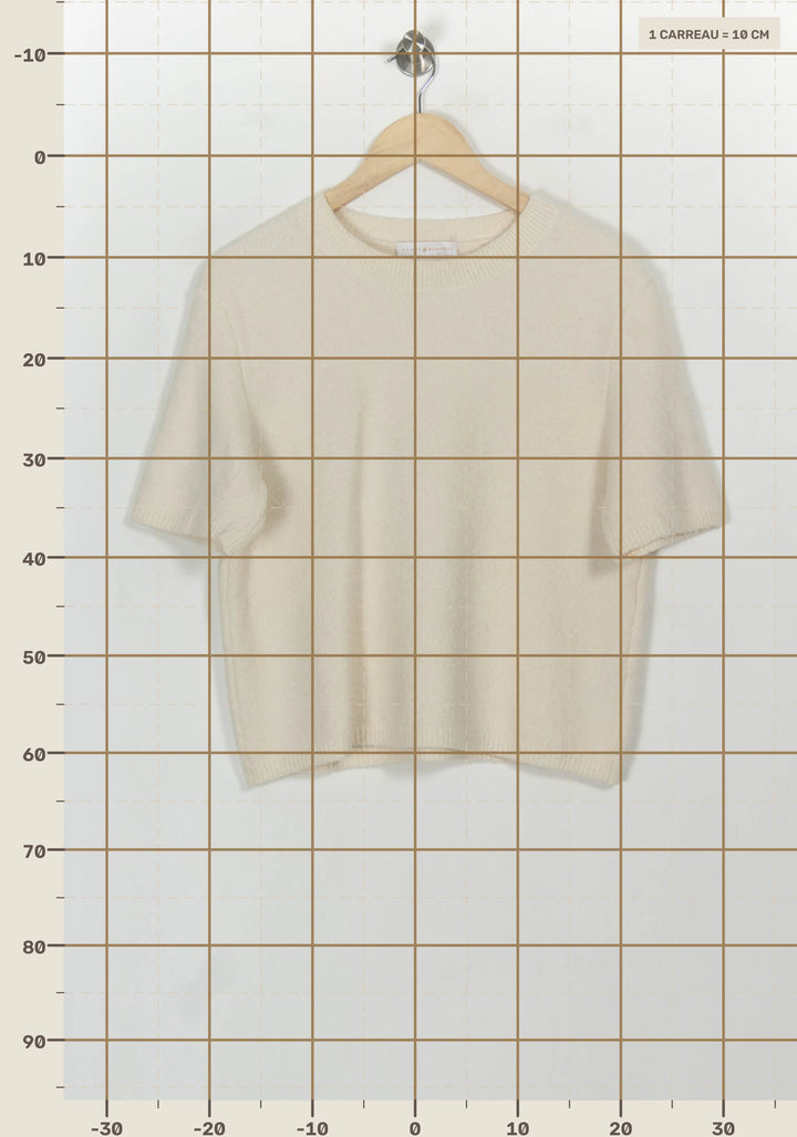 Pull Manches Courtes Beige - Taille M/38 de la marque Maison Montagut | PARAD116981 - Vendu par Paradigme - Image 4