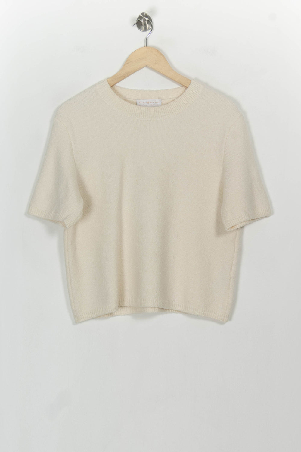 Pull Manches Courtes Beige - Taille M/38 de la marque Maison Montagut | PARAD116981 - Vendu par Paradigme - Image 2